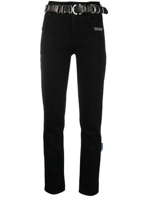 Off-White belted straight-leg jeans - Black