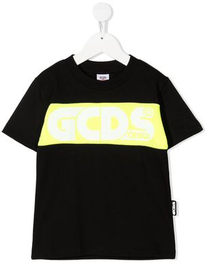 Gcds Kids logo-print short-sleeve T-shirt - Black