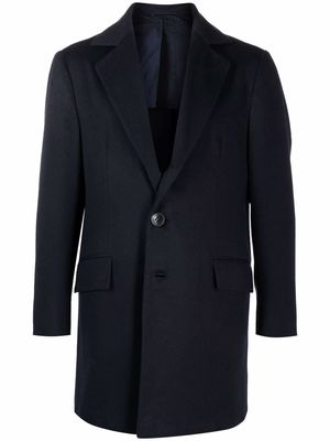 Kiton single-breasted tailored coat - Blue