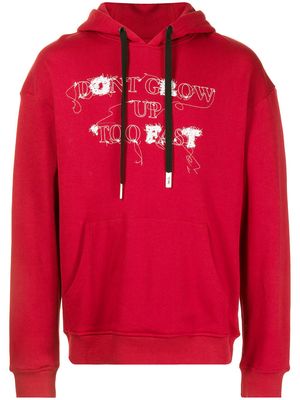 Haculla Don't Grow Up Too Fast cotton hoodie - Red