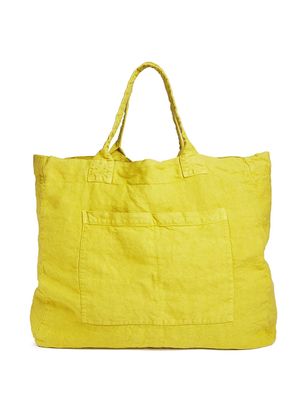 Once Milano linen weekend bag - Yellow