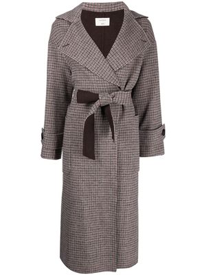 Onefifteen checked wrap wool-blend coat - Multicolour