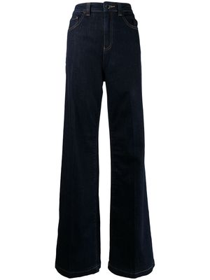 Emporio Armani high-rise wide-leg jeans - Blue