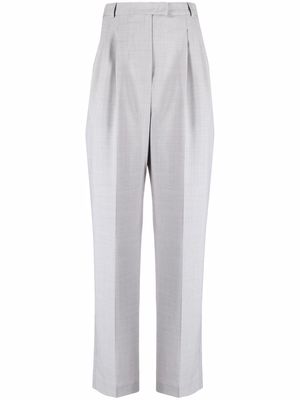 12 STOREEZ high-waisted wool-blend trousers - Grey