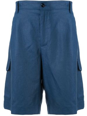 Dolce & Gabbana plain linen bermuda shorts - Blue