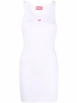 Diesel logo-print cotton dress - White