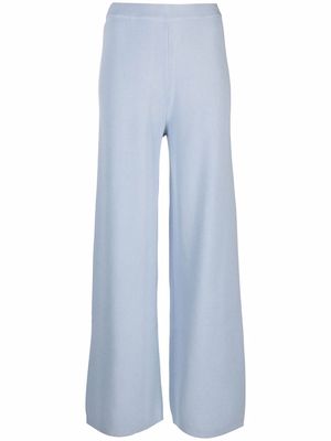 12 STOREEZ knitted wide leg trousers - Blue