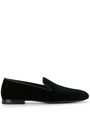 Saint Laurent almond-toe slippers - Black