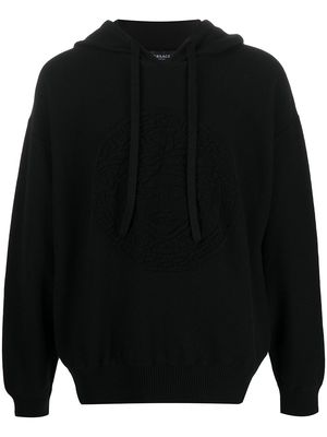 Versace drawstring cashmere-blend hoodie - Black