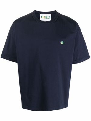 YMC logo-print cotton T-shirt - Blue