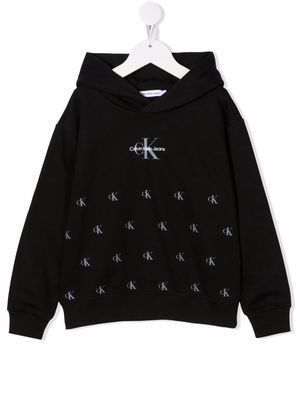 Calvin Klein Kids logo-print hoodie - Black