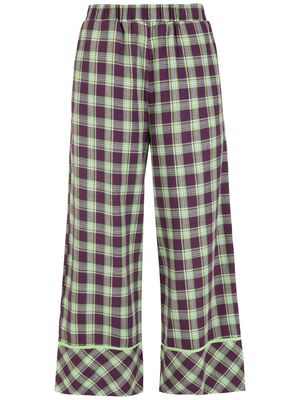 Olympiah Picnic wide-leg cropped trousers - Purple