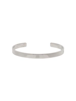 Maison Margiela logo-engraved cuff bracelet - Silver