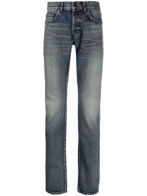 Saint Laurent mid-rise slim-fit jeans - Blue
