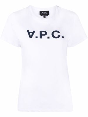 A.P.C. logo-print short-sleeve T-shirt - White