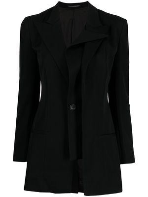 Yohji Yamamoto layered blazer jacket - Black