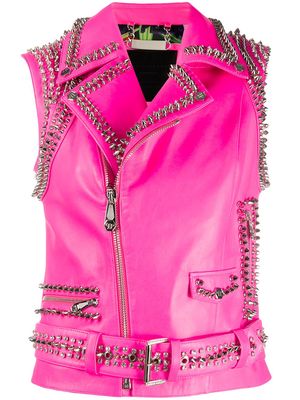 Philipp Plein studded fitted vest - Pink