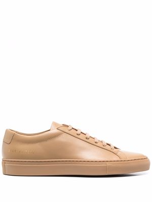 Common Projects polished-finish lace-up sneakers - Brown