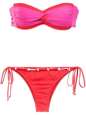 Amir Slama strapless bikini set - Red