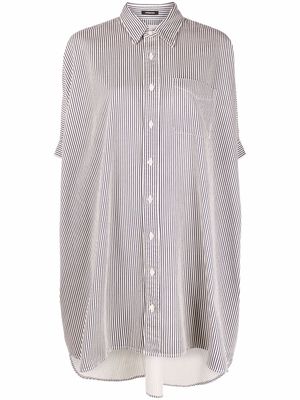 R13 oversized striped shirtdress - Neutrals