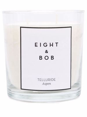 Eight & Bob Telluride wax candle and holder - White