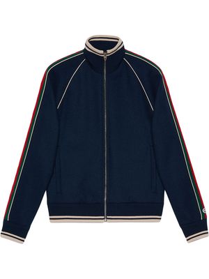 Gucci cashmere zip-up jacket - Blue