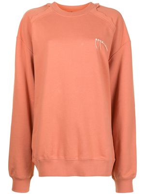 Ader Error logo-embroidered oversize sweatshirt - Pink