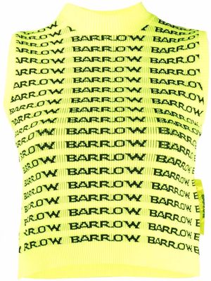 BARROW logo-print knitted vest - Yellow