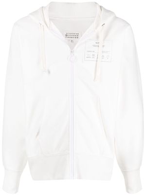 Maison Margiela 1côn zipped hoodie - White