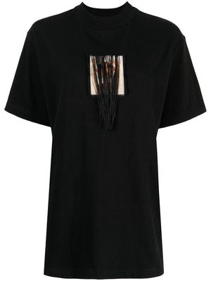 Song For The Mute tasselled graphic-print T-shirt - Black