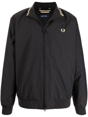 FRED PERRY embroidered-logo windbreaker - Black