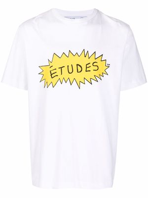 Etudes logo-print short-sleeved T-shirt - White
