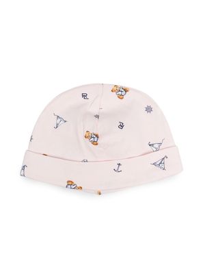 Ralph Lauren Kids Polo Bear-print hat - Pink