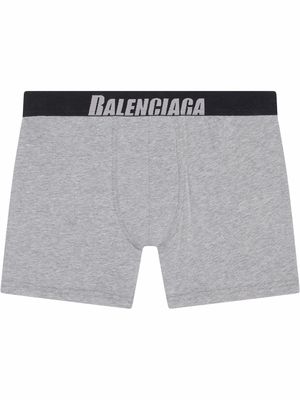 Balenciaga logo-waistband boxer briefs - Grey
