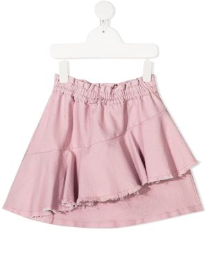 Andorine destroyed draped skirt - Pink