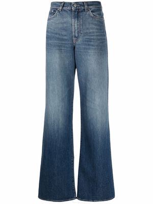 7 For All Mankind high-waisted wide-leg jeans - Blue