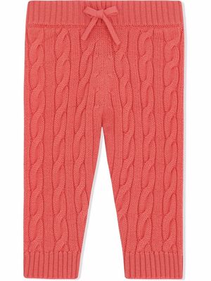 Dolce & Gabbana Kids cable knit trousers - Pink