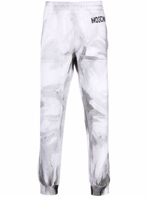 Moschino logo-print detail track pants - White