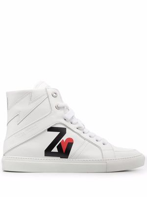 Zadig&Voltaire side logo-print sneakers - White