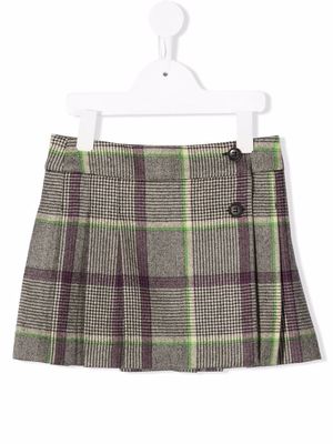 Bonpoint checked pleated wool skirt - Neutrals
