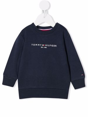 Tommy Hilfiger Junior logo-print cotton sweatshirt - Blue