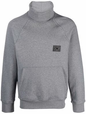 Neil Barrett logo-patch rollneck sweatshirt - Grey