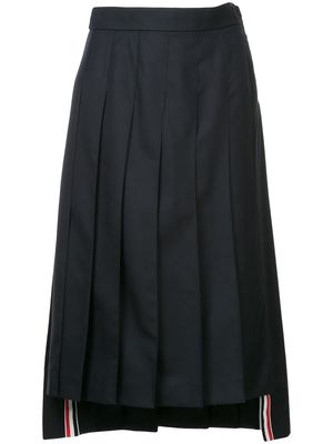 Thom Browne pleated midi skirt - Blue