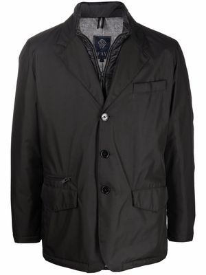 Fay layered-look padded jacket - Black