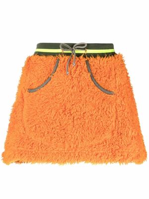 Diesel drawstring-waist teddy skirt - Orange