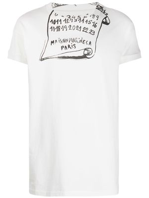 Maison Margiela scroll print T-shirt - White