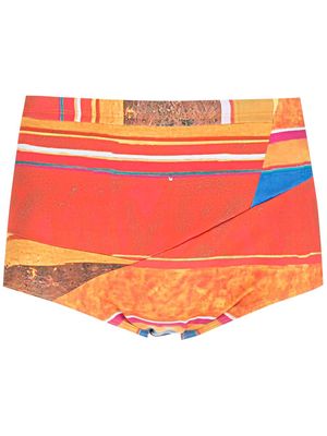 Amir Slama striped panels swimming trunks - Orange