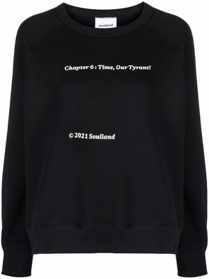 Soulland Amy Time organic cotton sweatshirt - Black