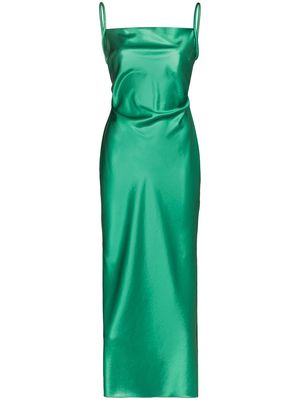 Nanushka Irma square-neck midi dress - Green