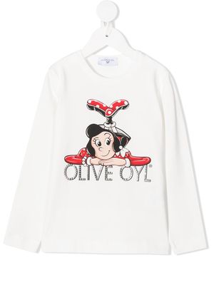 Monnalisa Olive Oyl T-shirt - White